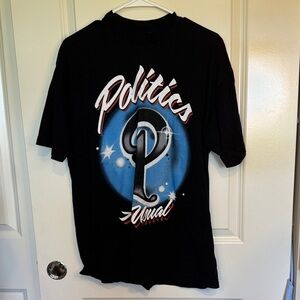 POLITICS
POLITICS CHROME TEE Black Graphic Tee - Short Sleeve